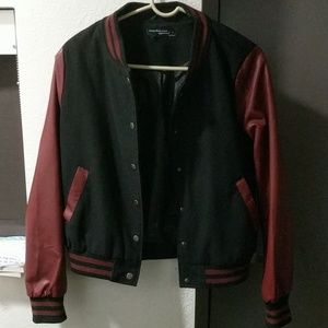 Faux Letterman Jacket
